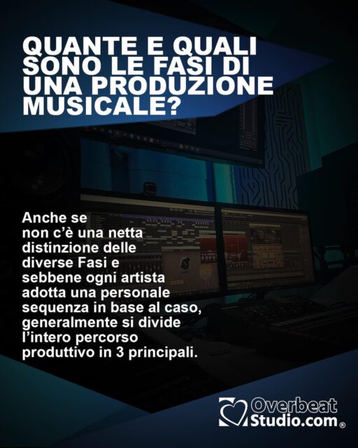 Ma quante e quali sono le Fasi del Processo Produttivo Musicale? 👆🏻Scorri sul Carosello e scoprilo🤓 Visita anche il nostro sito web!
👆🏻www.overbeatstudio.com #overbeatstudio #sounengineering #tips #tricks #professionalaudio #musicproducer #musicproduction #masteringengineer #recordingstudio #studiodiregistrazione #productiontips #musictips #homestudio #mixing #mastering
#recording